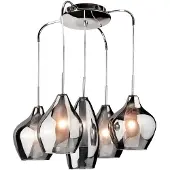 Azzardo Milano 5 Hängeleuchte Chrom 5-flammig G9 höhenverstellbar Ø 8-10 x 100 cm