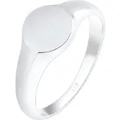 Elli Siegelring "Ring Siegelring Damen Royal Basic Design 925 Silber" Gr. 52, silber, Fingerringe, Damen, 52, ohne Stein, Silber 925 (Sterlingsilber), Siegelring
