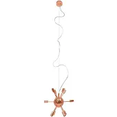 Azzardo Sirius Pendelleuchte, Kupfer, 12-flammig, Durchmesser 90 cm, Höhe 236 cm