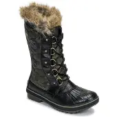 Sorel Damen Winterstiefel NL3071371 in Schwarz und Grün, mit Schnürverschluss