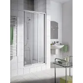 Kermi Gleittür IBIZA 2000 STD 10017, I2STD100171PK, Farbe: Silber Mattglanz Echtglas klar Clean