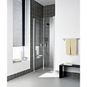 Kermi Pendeltür RAYA PTD 09020, RAPTD090201PK, Farbe: Silber Mattglanz Echtglas klar Clean