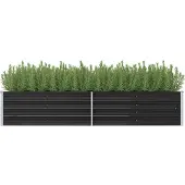 vidaXL Garten-Hochbeet Anthrazit 240 x 80 x 45 cm Verzinkter Stahl