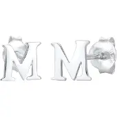 Elli Ohrringe Stecker Buchstabe M Initialen Minimal 925 Silber Elli Silber