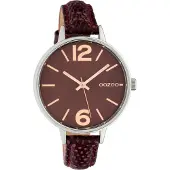 Oozoo Armbanduhr braun Leder Timepieces Damen Analog-Quarzuhr UOC10457