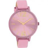 Oozoo Armbanduhr rosa Leder Timepieces Damen Analog-Quarzuhr UOC10441