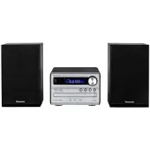 Panasonic SC-PM254EG-S, Heim-Audio-Mikrosystem, Silber, 1-Weg, DAB+, AC, 0,2 W