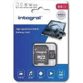 Integral INMSDX64G-100V10, 64 GB, UHS-I, 100 MB/s, Class 1 (U1), V10