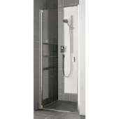 Kermi Pendeltür RAYA 1WL 09020, RA1WL09020VAK, Farbe: Silber Hochglanz Echtglas klar