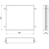 Emco prime Einbaurahmen für Lichtspiegelschrank 800mm, 949700019