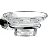 Emco rondo 2 Seifenhalter, klares Kristallglas, chrom, 453000100