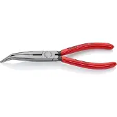 Knipex Flachrundzange mit Schneide atramentiert mit angewinkelten Backen (Storchschnabelzange) - 2621200