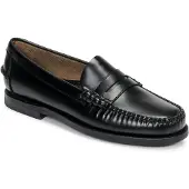 Sebago für Damen. 7001530 Klassische Leder-Mokassins Dan schwarz (36), Wohnung, 1 bis 3 cm, Keine, Lässig, Party