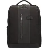 Piquadro Brief Laptoprucksack mit iPad-Fach und Diebstahlsicherung schwarz