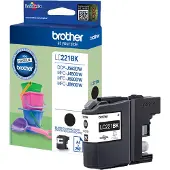 Brother LC221BKBP, Standardertrag, Schwarz, Tinte auf Pigmentbasis, 1 Stück(e), 260 Seiten, Einzelpackung
