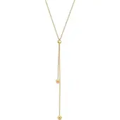 Elli Y-Kette "Halskette Y-Kette Kugel Ball 925 Sterling Silber" Gr. 45, gold, Halsketten, Damen, 45, ohne Stein, Silber 925 (Sterlingsilber), Y-Kette
