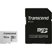 Transcend microSDHC 300S 32GB, 32 GB, MicroSDHC, Klasse 10, NAND, 95 MB/s, 25 MB/s