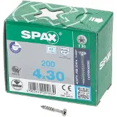 Spax Universalschraube Edelstahl A2 - Teilgewinde, Senkkopf, T-STAR plus, 4CUT, Rostfrei