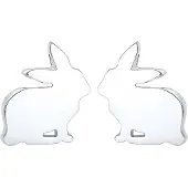 Elli Paar Ohrstecker "Ohrringe Ohrstecker Kinder Hase 925 Sterling Silber" Gr. 8, silber, Ohrringe, Damen, 8, ohne Stein, Silber 925 (Sterlingsilber), Paar Ohrstecker