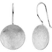 Nenalina Paar Ohrhänger "Ohrringe Hänger Kreis Rund Plättchen Gebürstet 925er Silber" Gr. 27, silber, Ohrringe, Damen, 27, ohne Stein, Silber 925 (Sterlingsilber), Paar Ohrhänger