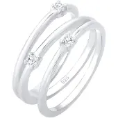 Elli Silberring "Ring Wickelring Zirkonia Filigran 925 Silber" Gr. 52, silber, Fingerringe, Damen, 52, Silber 925 (Sterlingsilber), Silberring