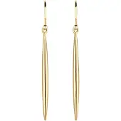 Elli Paar Ohrhänger "Ohrringe Ohrhänger Lang Stab 925 Sterling Silber vergoldet" Gr. 53, gold, Ohrringe, Damen, 53, Silber 925 (Sterlingsilber), Paar Ohrhänger
