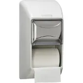 Katrin Toilettenpapierspender für 2 Rollen, Maße: 300 x 145 x 145 mm, ABS-Kunststoff, abschließbar, Farbe: weiß