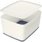Leitz 5216-10-01, Aufbewahrungsbox, Grau, Weiß, Rechteckig, Acrylnitril-Butadien-Styrol (ABS), Einfarbig, Drinnen