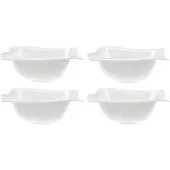 Villeroy & Boch Schale "Bols NewWave 600 ml 4er Set weiß", weiß, Schüsseln, Schale