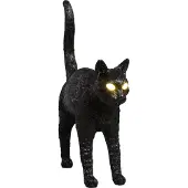 Seletti Jobby the Cat LED-Deko-Tischlampe, schwarz