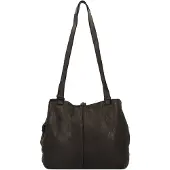 Harold's Leder Schultertasche Submarine Shopper Twin Black schwarz