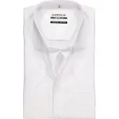 MARVELIS Kurzarmhemd , Herren, Gr. 45, N-Gr, weiß, Web, Obermaterial: 100% Baumwolle, unifarben, comfort fit normal, Hemden Kurzarmhemd, Businesshemd, New-Kentkragen, comfort fit