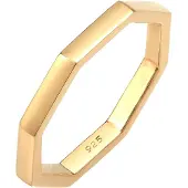 Elli Ring Pinky Ring Achteckform Geo Look 925 Silber Elli Gold