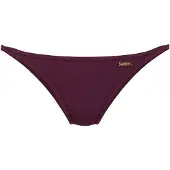 LASCANA Bikini-Hose "Italy", Damen, Gr. 34, N-Gr, rot (bordeaux), Microfaser, Microfaser, Polyamid, unifarben, Badehosen Bikini-Hose, in knapper Brasilien-Form