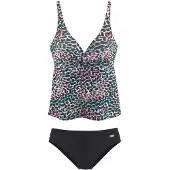 Venice beach Bügel-Tankini , Damen, Gr. 46, Cup B, schwarz (schwarz, bedruckt), Polyamid, gemustert, Bikini-Sets Bügel-Tankini, mit gemustertem Print