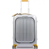 Piquadro Relyght Plus Kabinen-Hartschalencomputertrolley mit 4-Rollen Grau/Gelb