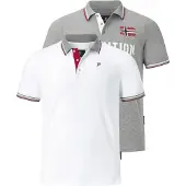 Jan Vanderstorm Doppelpack Poloshirt JOHAN Herren 1465 grau 64/66