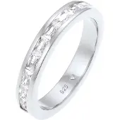 Elli Silberring "Ring Bandring Memory Zirkonia Verlobung 925 Silber" Gr. 56, silber, Fingerringe, Damen, 56, Silber 925 (Sterlingsilber), Silberring