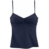 s.Oliver Bügel-Tankini-Top "Spain", Damen, Gr. 36, Cup C, blau (marine), Microfaser, Microfaser, unifarben, Bikini-Oberteile Bügel-Tankini-Top, mit Wickeloptik