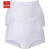 Petite fleur Shapingslip , Damen, Gr. XL (48/50), 2 Stk., weiß (2xweiß), Microfaser, Obermaterial: 88% Polyamid, 12% Elasthan, Unterhosen Shapingslip, SEAMLESS im Doppelpack