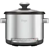 Sage Reiskocher "SRC600BSS the Risotto Plus", silber (brushed stainless steel (edelstahl)), B:29,5cm H:26,9cm T:31,9cm, Reiskocher, Reiskocher