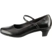 Camper für Damen. 20202-088 Helena Lederschuh schwarz niedrig -Radhöhe: 4,5cm (35), 3 bis 5 cm, Schnalle, Lässig