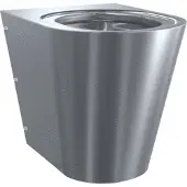 Kwc AR T-WC, CAMPUS, Edelstahl, wandhängend, 360x412x500 mm, Sitzbacken, S. bodenlang
