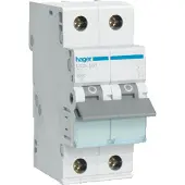 Hager MCN501 Leitungsschutzschalter 1P+N 6kA C-Charakteristik 1A 2 Module