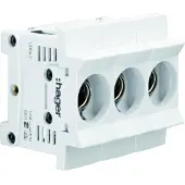 Hager LD047 Kunststoff-Sicherungssockel D01 E14 16A 3polig Hutschiene Rahmenklemme Abdeckung