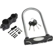 Masterlock Bügelschloss 8195 grau mit Halter 13 x 210 x 110 mm
