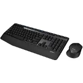Logitech MK345, Volle Größe (100%), Kabellos, RF Wireless, Schwarz, Maus enthalten