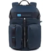 Piquadro PQ-Bios Laptoprucksack 14", mit zwei Fronttaschen Ultramarinblau
