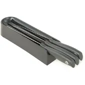 Brabantia Tasty+, Messer-Block/Besteck-Set, Edelstahl, Edelstahl, Schwarz, 63 mm, 90 mm