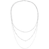 Elli Silberkette "Halskette 3-reihige Schlangen Kugel Basic Design 925 Silber" Gr. 45, silber, Halsketten, Damen, Silber 925 (Sterlingsilber), Silberkette